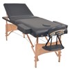 vidaXL Hopfällbar massagebänk 3 sektioner och pall set 10 cm