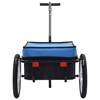 vidaXL Cykelvagn/handkärra 155x61x83 cm stål blå