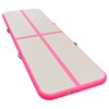 vidaXL Uppblåsbar gymnastikmatta med pump 300x100x10 cm PVC rosa