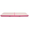 vidaXL Uppblåsbar gymnastikmatta med pump 400x100x20 cm PVC rosa