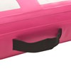 vidaXL Uppblåsbar gymnastikmatta med pump 700x100x15 cm PVC rosa