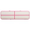 vidaXL Uppblåsbar gymnastikmatta med pump 800x100x15 cm PVC rosa