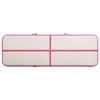 vidaXL Uppblåsbar gymnastikmatta med pump 300x100x20 cm PVC rosa