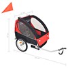 vidaXL Cykelvagn för barn röd och svart 30 kg