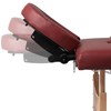 vidaXL Röd hopfällbar 4-sektions massagebänk med träram