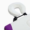 vidaXL Hopfällbar massagebänk 3 sektioner aluminium vit och lila