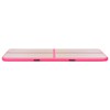 vidaXL Uppblåsbar gymnastikmatta med pump 400x100x10 cm PVC rosa