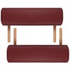 vidaXL Rött vikbart massagebord med 2 zoner och träram