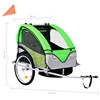 vidaXL 2-i-1 Barncykelvagn & gåvagn grön och grå