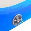 vidaXL Uppblåsbar gymnastikmatta med pump 400x100x15 cm PVC blå