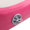 vidaXL Uppblåsbar gymnastikmatta med pump 500x100x15 cm PVC rosa