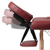 vidaXL Rött vikbart massagebord med 3 zoner och träram