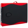 vidaXL Hopfällbar massagebänk 3 sektioner aluminium svart och röd