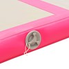 vidaXL Uppblåsbar gymnastikmatta med pump 400x100x10 cm PVC rosa