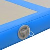 vidaXL Uppblåsbar gymnastikmatta med pump 600x100x10 cm PVC blå