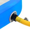 vidaXL Uppblåsbar gymnastikmatta med pump 800x100x15 cm PVC blå