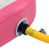 vidaXL Uppblåsbar gymnastikmatta med pump 400x100x20 cm PVC rosa