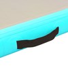 vidaXL Uppblåsbar gymnastikmatta med pump 500x100x10 cm PVC grön