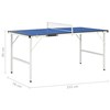 vidaXL Bordtennisbord med nät 5 feet 152x76x66 cm blå, Bordtennisbord