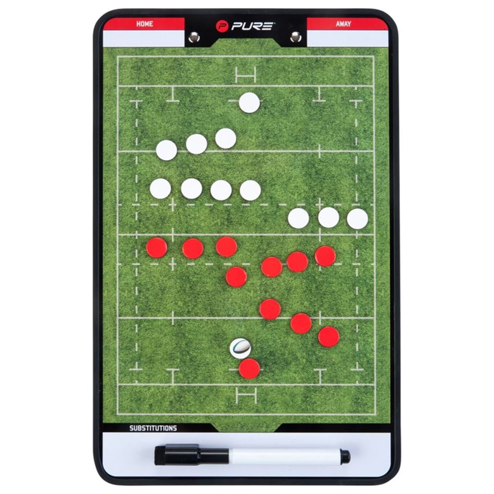 vidaXL Dubbelsidig taktikplatta för rugby 35×22 cm