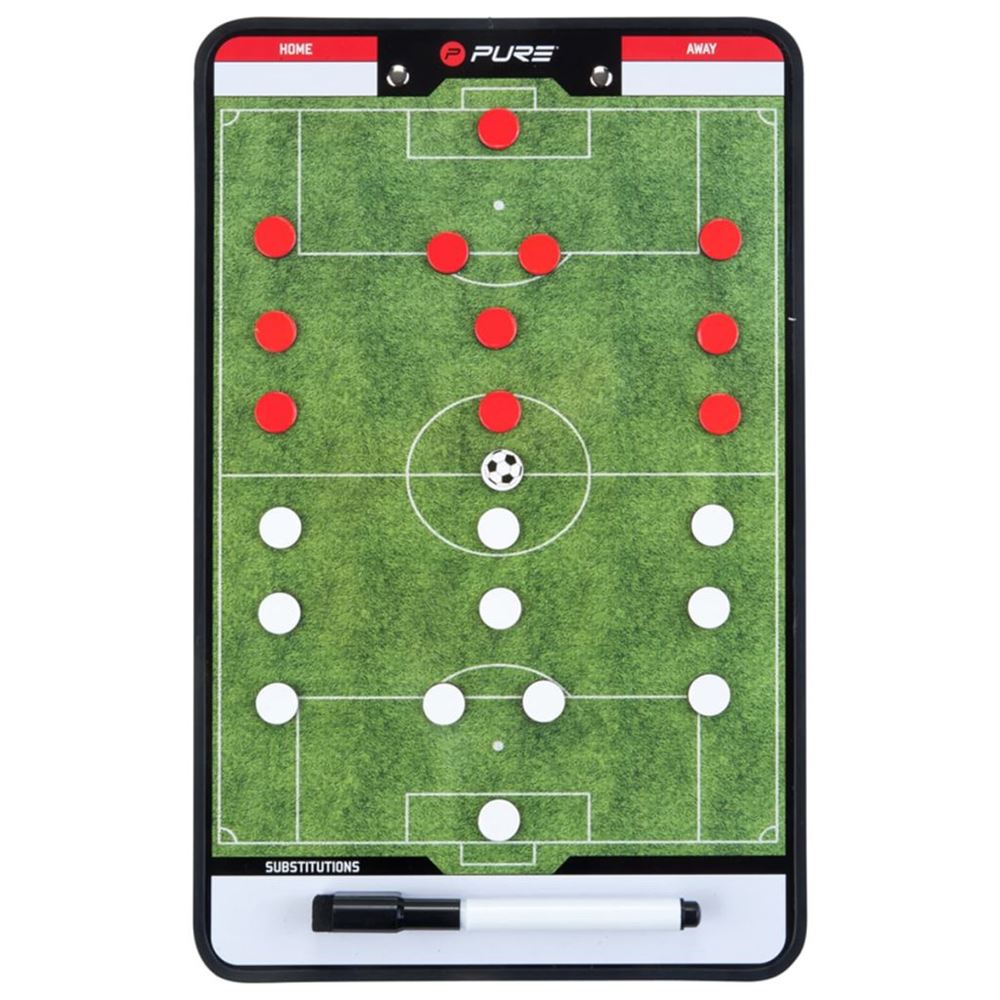 vidaXL Dubbelsidig taktikplatta för fotboll 35×22 cm