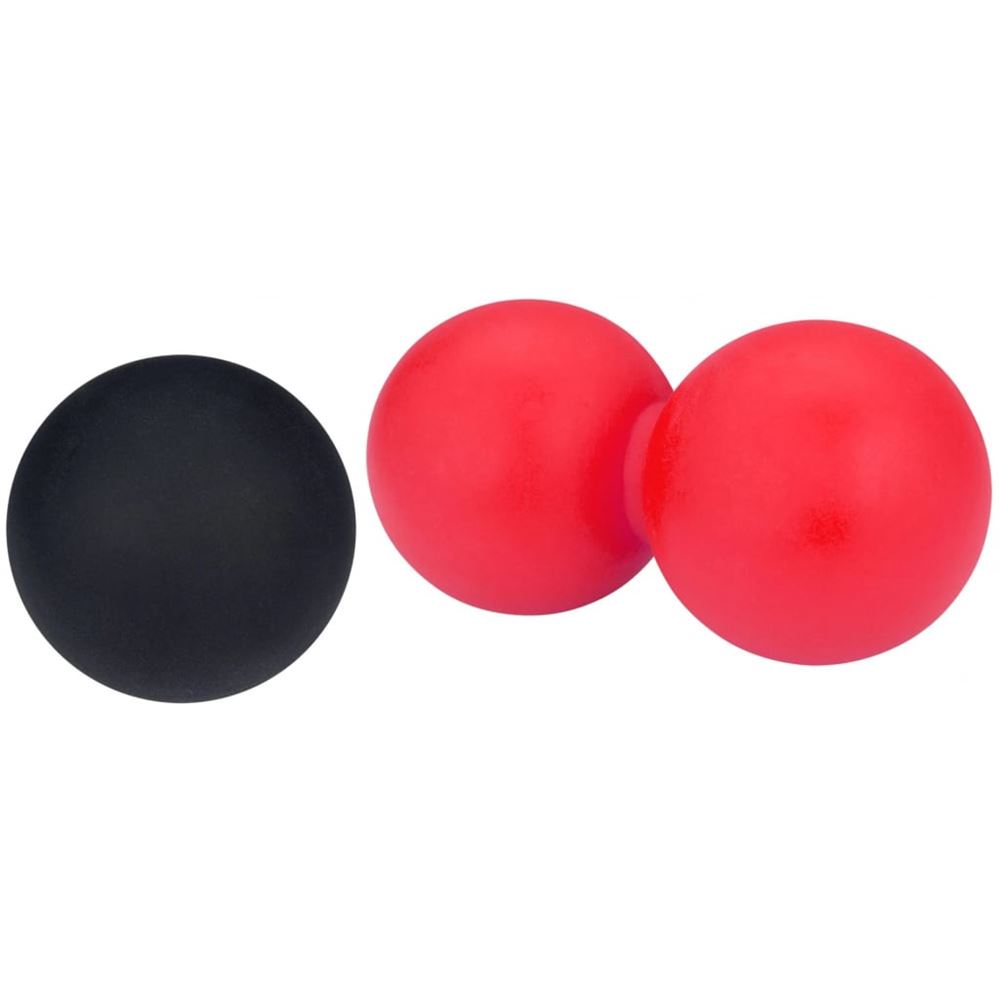 vidaXL Lacross-/massageboll set rosa och svart