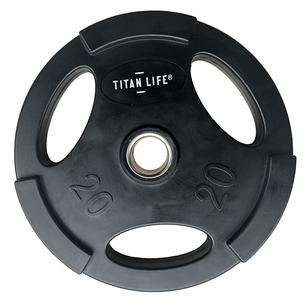 Titan LIFE Weight Disc Rubber. Ø50mm. Black, Viktskivor gummerade | Offcourt - Hemmaträning - Viktskivor - Viktskivor Gummerade | Padelspecialisterna