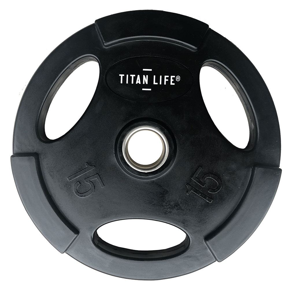 Titan LIFE Weight Disc Rubber. Ø50mm. Black, Viktskivor gummerade | Offcourt - Hemmaträning - Viktskivor - Viktskivor Gummerade | Padelspecialisterna