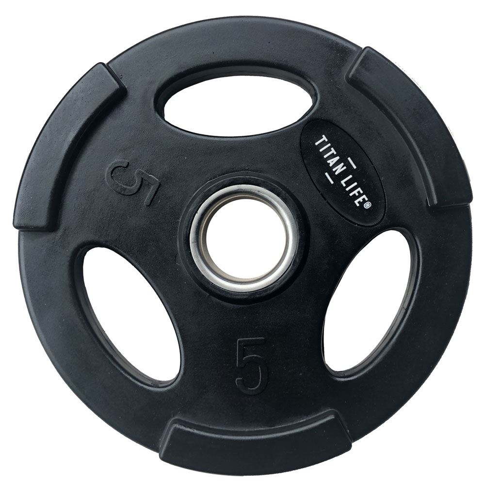 Titan LIFE Weight Disc Rubber. Ø50mm. Black, Viktskivor gummerade | Offcourt - Hemmaträning - Viktskivor - Viktskivor Gummerade | Padelspecialisterna