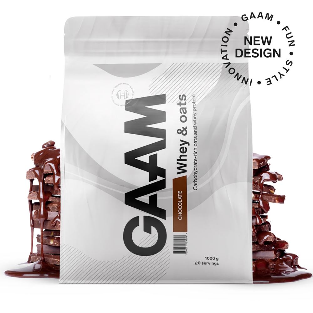 GAAM Whey & Oats, 1 kg, Chocolate, Livsmedel