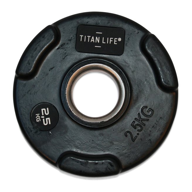 Titan Life PRO Pro Weight Disc Grip Rubber, Viktskiva Gummerad