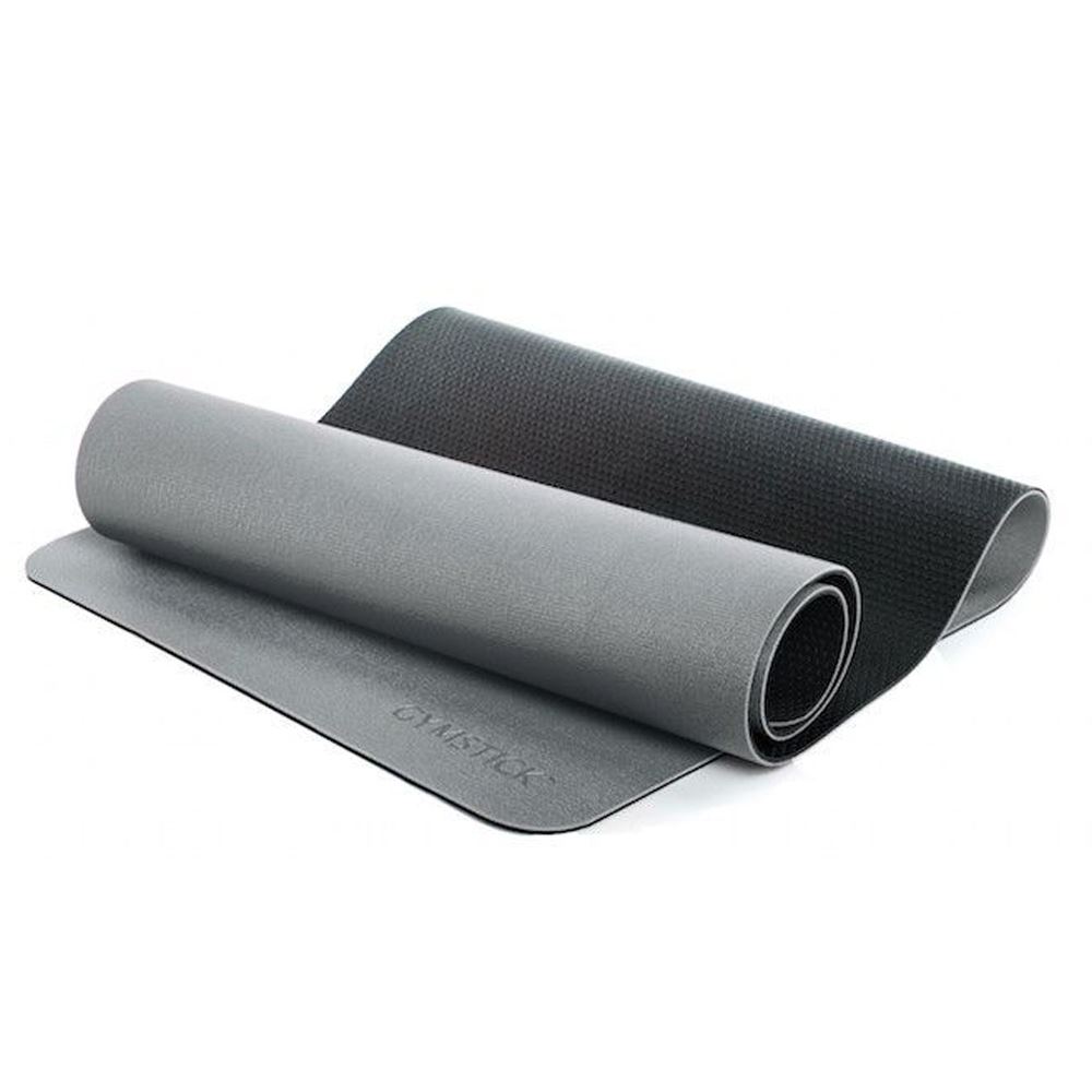 Pro Yoga Mat with Hanging Rings (grey-black)