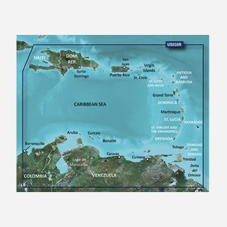 Garmin Southeast Caribbean  HXUS030R - Garmin BlueChart g3 mSD/SD