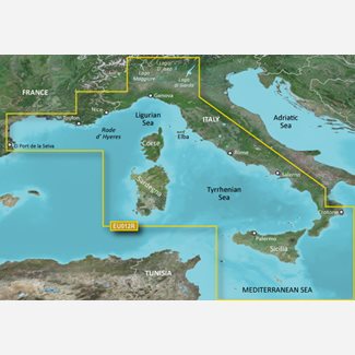 Garmin Mediterranean Sea, Central-West Garmin microSD™/SD™ card: HXEU012R