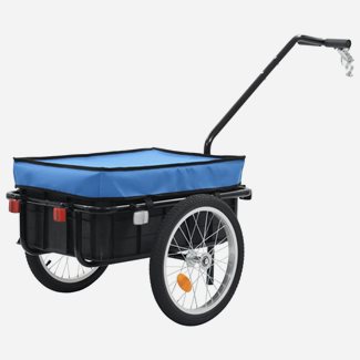 vidaXL Cykelvagn/handkärra 155x61x83 cm stål blå