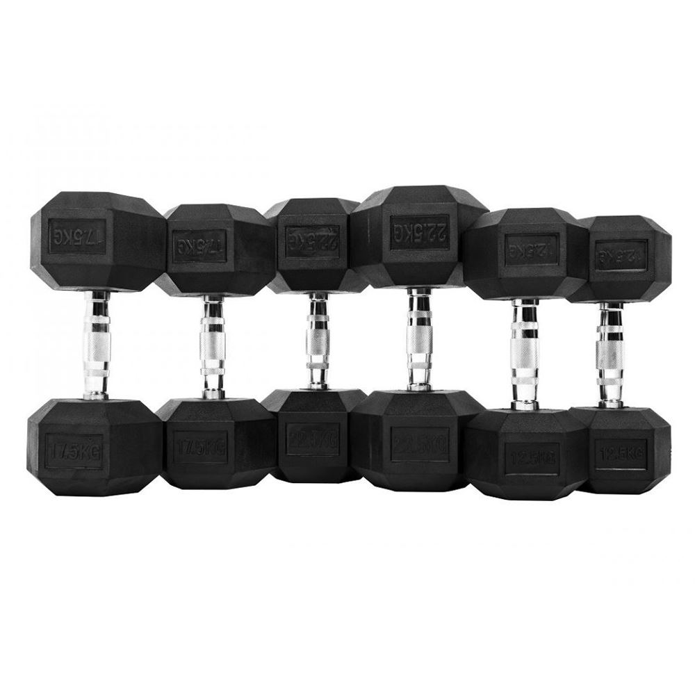 Motion & Fitness PRO Hexagon Dumbbell Pair, Käsipainot Hex Paino 7 kg