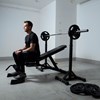Titan LIFE Weight Garage Gym 100 kg, Träningsbänk med skivstångsställning