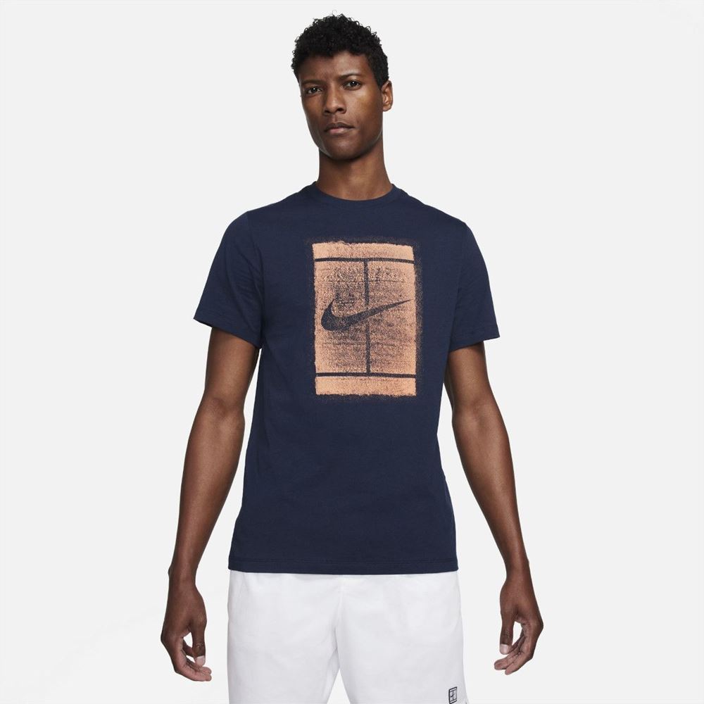 Nike Court Printed Seasonal Tee Padel- och tennis T-shirt herr