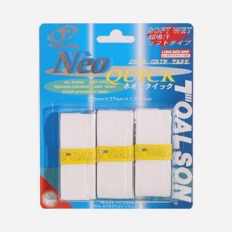 Toalson Neo quick 3-pack white, Padel greb