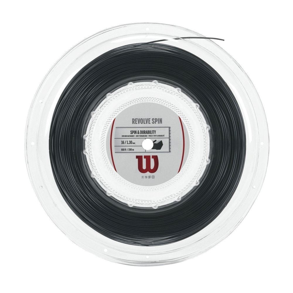 Wilson Revolve Spin Black (200 M) 1.25 Mm/17 Gauge Tennissenor