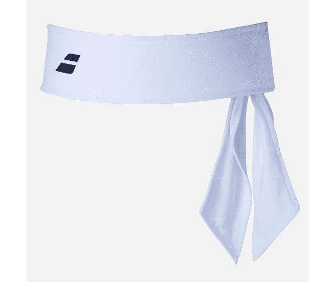 Babolat Tie Headband White, Pannband