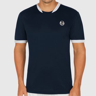 Sergio Tacchini Club Tech T-Shirt Navy/White, Padel- och tennis T-shirt herr