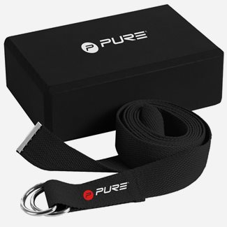 Pure2Improve Yogablock och bälte svart