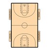 HF Sport Taktisk tavle basketball 40 * 25 cm