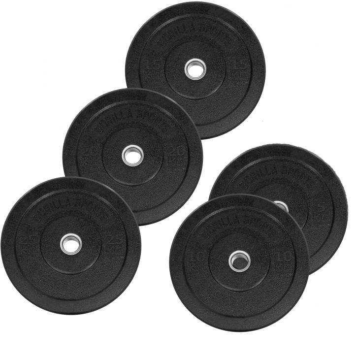 Gorilla Sports Bumper Plates HiTemp 50 mm Viktskivor bumper