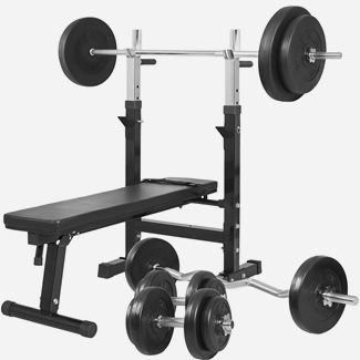 Gorilla Sports Bænkpres Black Vægtsæt - 100 kg
