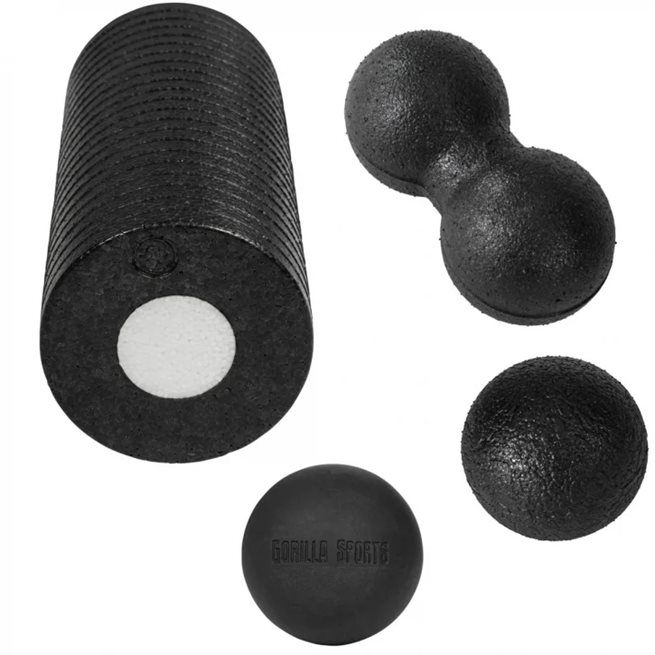 Gorilla Sports Fasciapakken - Foam Roller Massagebold