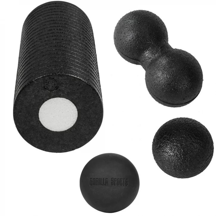 Gorilla Sports Fasciapaketet – Foam Roller Massageboll