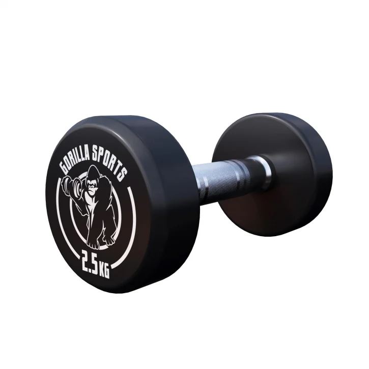 Gorilla Sports Dumbbells GS Rubber - 2,5-40 kg, Gummimanualer