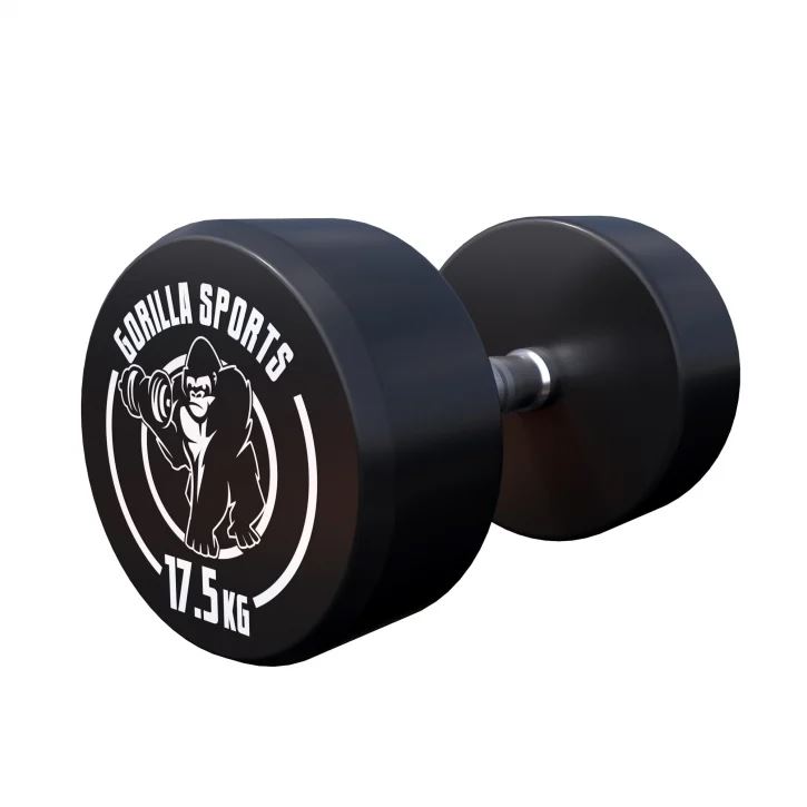 Gorilla Sports Dumbbells GS Rubber - 2,5-40 kg, Gummimanualer